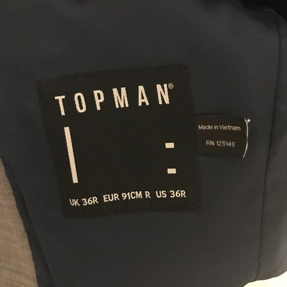 Topman Sports Coat - Checkered Print - Mens Size US 36R - Picture 2 of 2